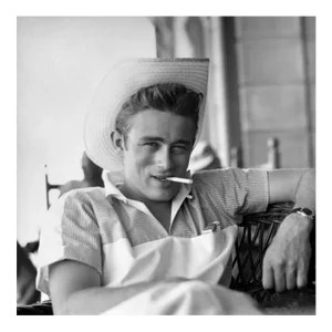 James Dean on Location for "Giant" in 1955. 16x20 Print by Sid Avery