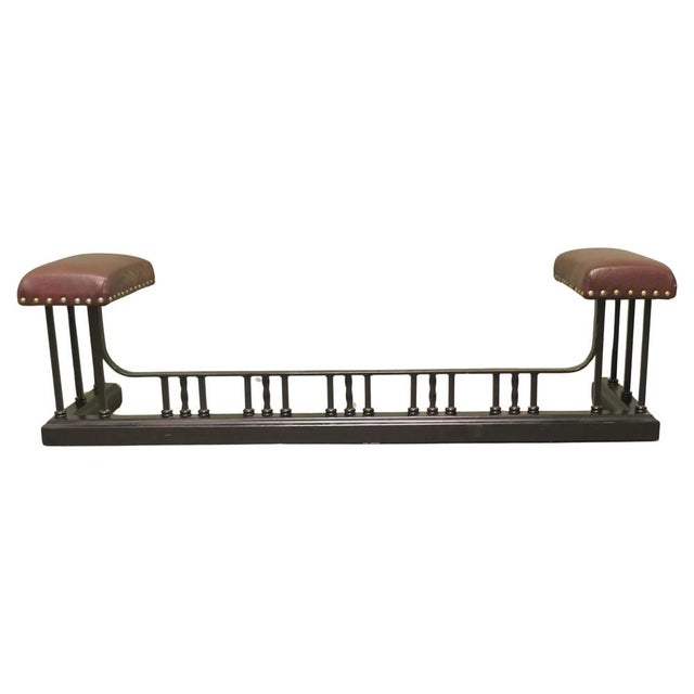 Tan Vintage Leather Club Fender, 1930 For Sale - Image 8 of 8