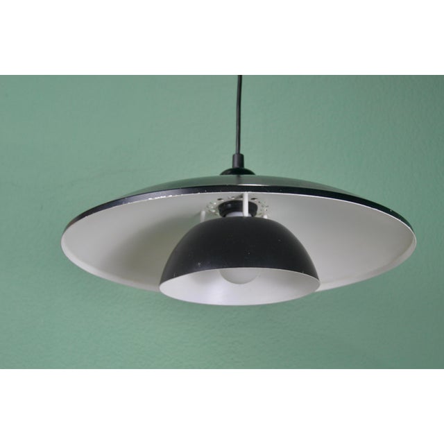 Metal Danish Lamp in Black, 1970s For Sale - Image 7 of 11