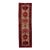 Allover Vintage Heriz Handmade Wool Runner in Beige and Red For Sale