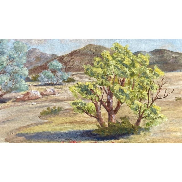 Mid Century California Desert Palm Springs Landscape Painting For Sale - Image 4 of 8