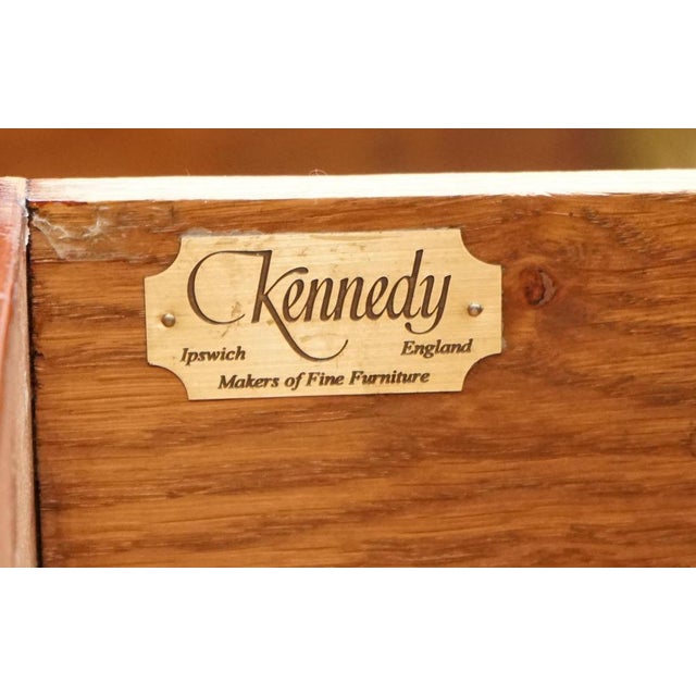 Military Campaign 2-Drawer Nightstand from Kennedy / Harrods For Sale - Image 6 of 9