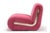 Contemporary Frenesí Lounge Chair in Pink Velvet from Moanne For Sale - Image 3 of 8