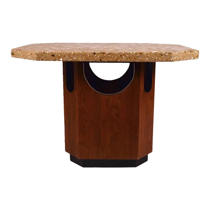Octagonal Terrazzo Top Harvey Probber Style Table | Chairish
