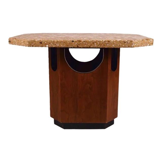 Octagonal Terrazzo Top Harvey Probber Style Table For Sale
