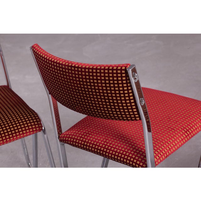 Vintage Steel Stacking Chairs, Germany, 1980s, Set of 4 For Sale - Image 12 of 13