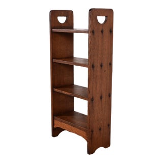 Stickley Brothers Style Antique Mission Oak Arts & Crafts Bookcase or Magazine Rack, Circa 1910 For Sale