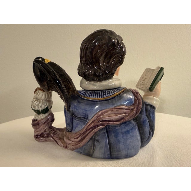 A rare and highly collectible vintage Fitz and Floyd Edgar Allan Poe character jug featuring the legendary poet with his...