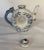 Vintage Chinoiserie Blue & White Floral Donut Shaped Tea Pot and Lid For Sale - Image 4 of 5