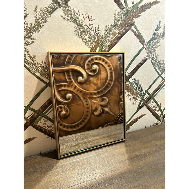 Gold Framed Mirror For Sale - Image 9 of 9