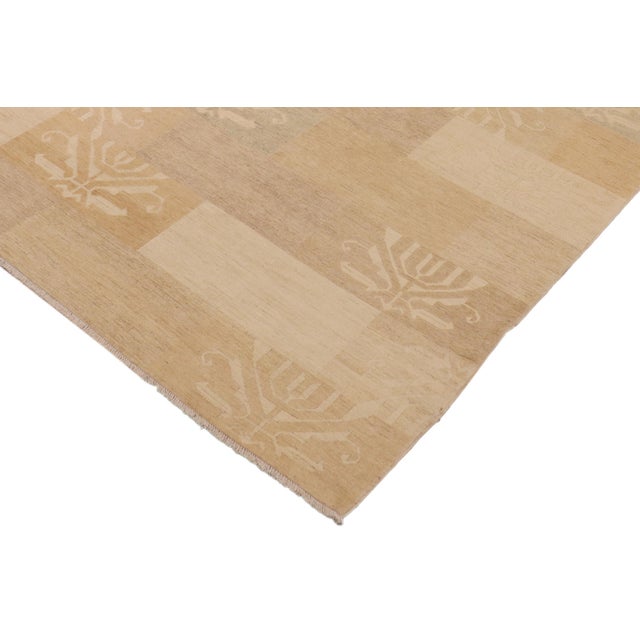 Boho Chic Gabbeh Tan/Brown Wool Rug - 10'0'' X 13'3'' For Sale - Image 4 of 10