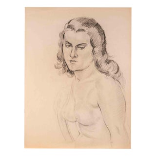 Robert Santerne, Nude, Mid-20th Century, Pencil on Paper For Sale