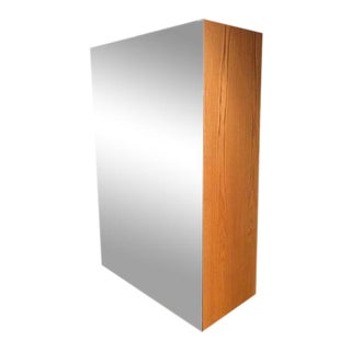 Custom Made Rolling Mirrored Armoire For Sale