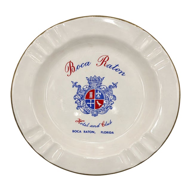 Vintage Boca Raton Hotel & Club Ashtray Catchall Dish Florida For Sale