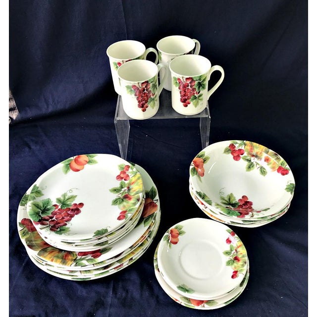 Royal Doulton Vintage Grape Pattern China Service 25 Pieces Chairish