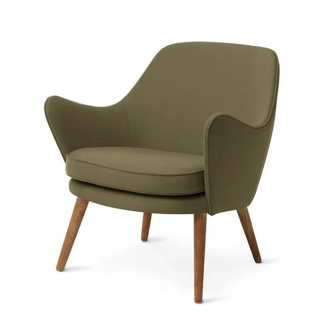 Contemporary Dwell Lounge Chair in Olive by Warm Nordic For Sale - Image 3 of 4
