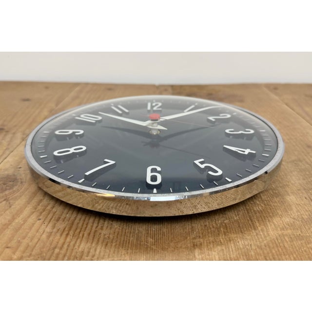 Vintage Dark Blue Wall Clock from Metamec, 1970s For Sale - Image 11 of 18