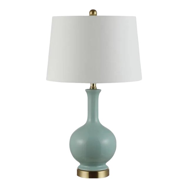 Safavieh Bowie Ceramic Table Lamp - Robins Egg Blue For Sale