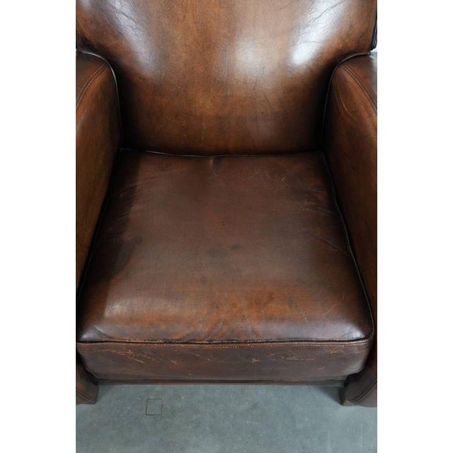 Vintage Sheepskin Leather Chairs, Set of 2 For Sale - Image 6 of 18