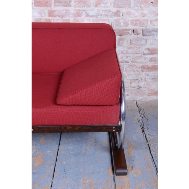 Metal Bauhaus Sofa in Chrome-Plated Steel by Robert Slezák, Czech, 1930s For Sale - Image 7 of 16