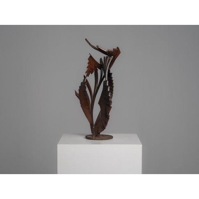 CH, Abstract Constructivist Iron Sculpture, 1960s, Iron For Sale - Image 4 of 11