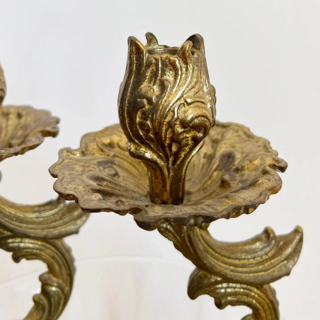 Vintage Rococo Style Candleholders, 1930s, Set of 2 For Sale - Image 4 of 11