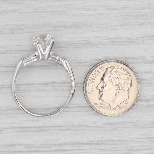 1.52ctw Round Diamond Engagement Ring Platinum Size 7.25 Gia For Sale In Greensboro - Image 6 of 8