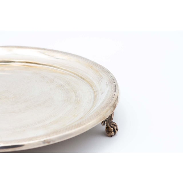 Guilloche Silver Catchall with Feet, in Very Good conditions. Designed before 1890 This piece has an attribution mark, I...