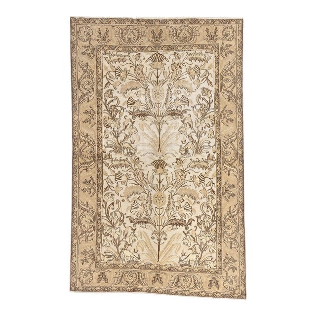 Vintage Persian Qum Rug, 04'04 X 06'10 For Sale