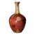 Chinese Oxblood Flambé Style Glazed Bottle Vase With Medallions – 20th Century Decorative Porcelain For Sale