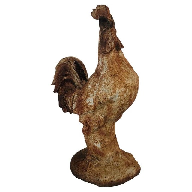 Folk Art Late 19thc Original Old Surface Iron Rooster For Sale - Image 3 of 9