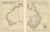Antique Map of Australia by Lowry, 1852, Set of 2 For Sale