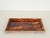 Metal Rectangular Tortoiseshell Effect Acrylic Glass and Brass Serving Tray from Dior, Italy, 1970s For Sale - Image 7 of 13