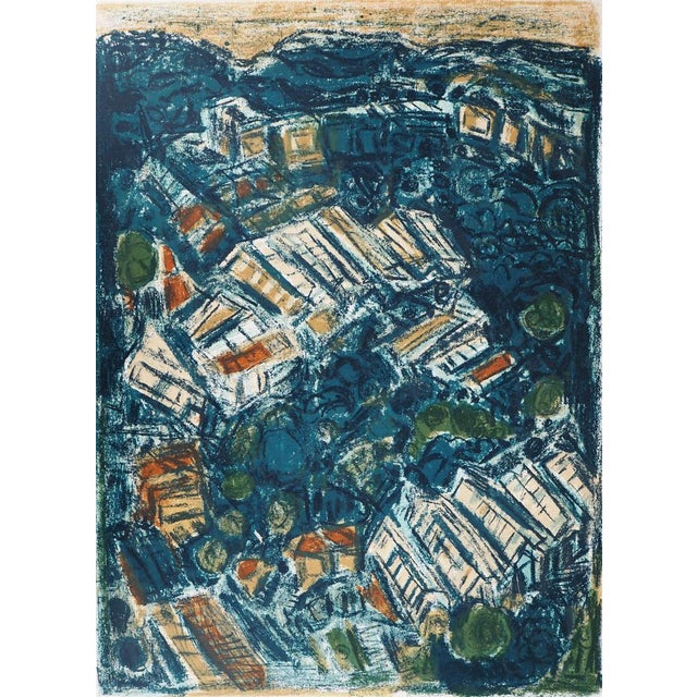 Modern André Cottavoz, the Green Greenhouses of the South (vallauris), 1973, Original Lithograph For Sale - Image 3 of 9