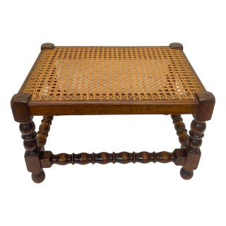 Vienna Straw and Bobbin Footstool from H. Pander & Zonen, 1890s For Sale