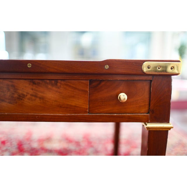 Late 18th Century Louis XVI Style Walnut & Brass Backgammon Game Table – Designer Statement Piece For Sale In New York - Image 6 of 13