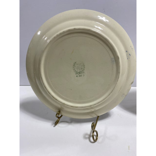 Early 20th Century Blue & White China Porcelain Plates - Set of 6 - Plate Wall For Sale - Image 9 of 12