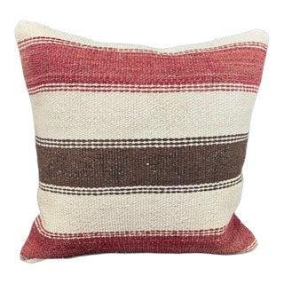 Turkish Hemp Pillow Cushion Natural Beige Red Cushion Cover 20x20 For Sale