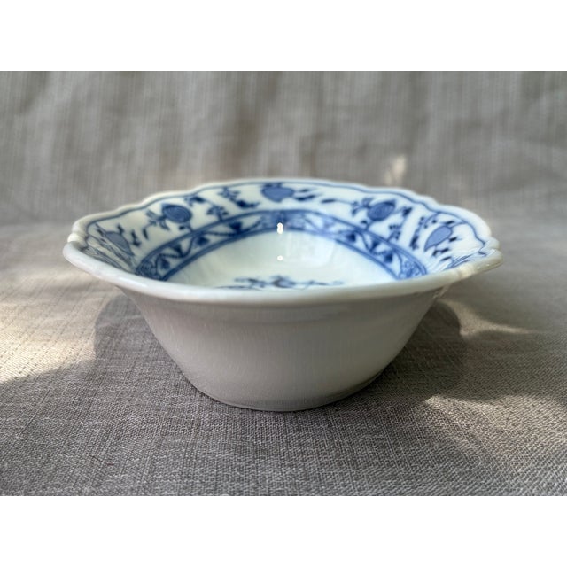 Vintage Hand Painted Blue Meissen Serving Dish For Sale - Image 11 of 15