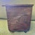 Antique solid wood box with decorative brass (or copper) cladding on the exterior walls that are embossed with a a...