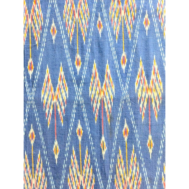 1990s Vintage Cotton Ikat Fabric Remnant, 80"/2 Meters For Sale - Image 5 of 7