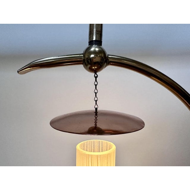 Mid-Century Italian Brass and Copper Hanging Lamp, 1950s For Sale - Image 6 of 17