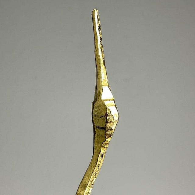 Gold Vintage Metal Sculpture Bird by Salvino Marsura, Italy, 1970s For Sale - Image 8 of 11
