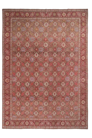 1960s Vintage Turkish Red Rug - 9′7″ × 13′3″