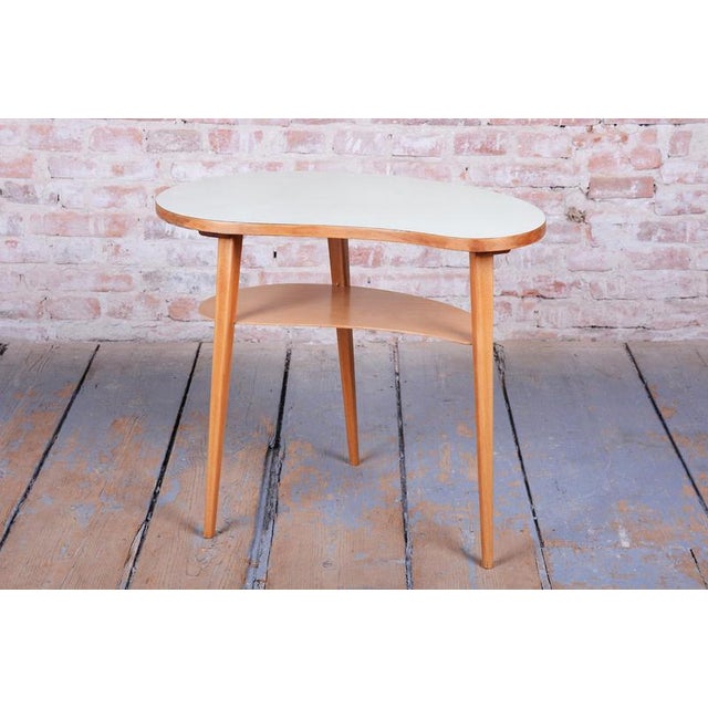Mid-Century Side Table in Beech and Plywood, Czech, 1950s For Sale - Image 3 of 10