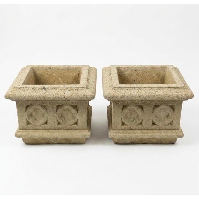 This sophisticated pair of cast stone planters features a timeless square silhouette, drawing inspiration from classical...