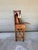 1920s Mission Oak Art & Crafts Drop Leaf Desk Secretary With Pair Stained Glass Lamps For Sale - Image 5 of 14