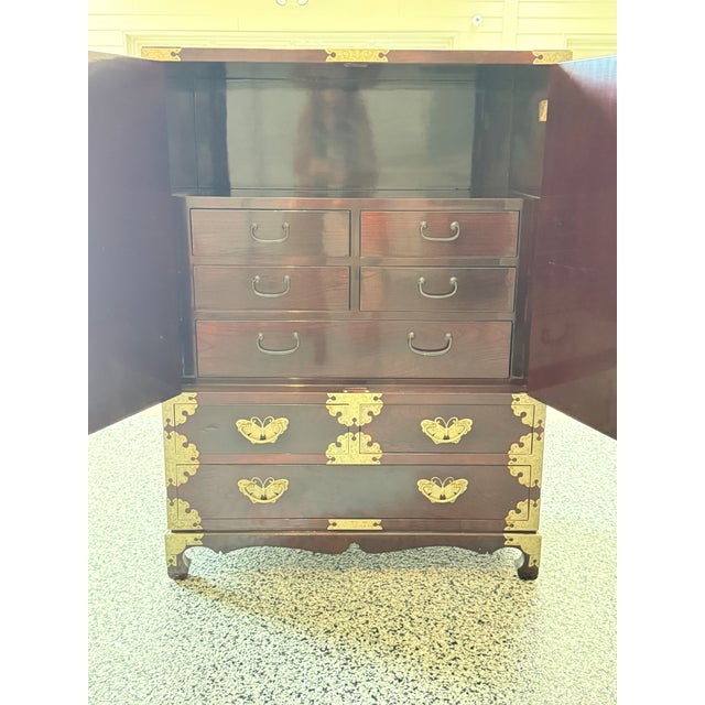 Antique Korean Bandaji Cabinet With Butterfly Drawer Pulls For Sale In Washington DC - Image 6 of 10