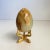 Vintage Petite Banded Onyx Agate Egg Brass Dolphin Stand For Sale - Image 10 of 11