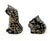 Black 1980s Emilia Castillo Porcelain & Pure Silver Table Sculptures/Salt & Pepper Shakers For Sale - Image 8 of 18